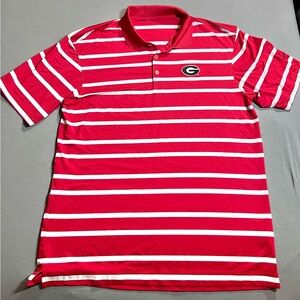 Georgia Bulldogs Striped Polo Shirt